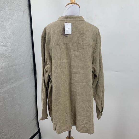 J Jill Shirt Womens 2X Plus Willow Linen Long Sleeve Button Up Lightweight - Picture 5 of 11